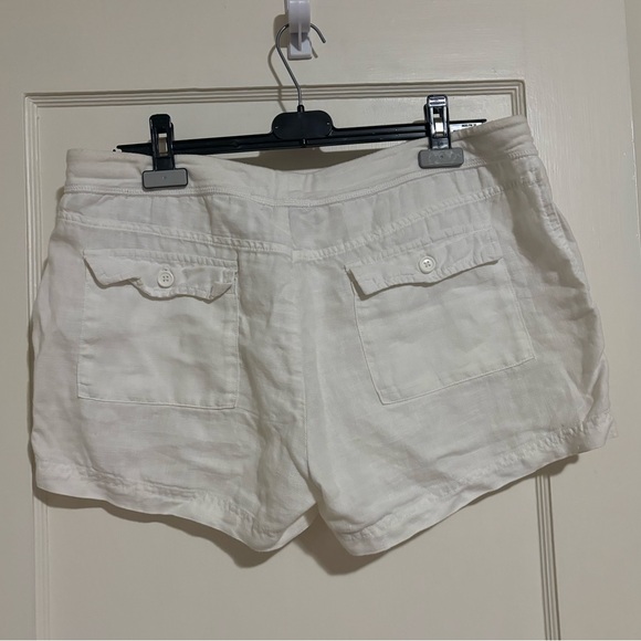 JAMES PERSE white linen drawstring shorts, size 3 - Picture 3 of 3